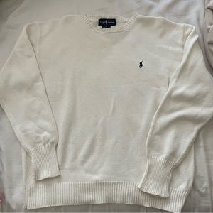 Polo Ralph Lauren White Knit Sweater